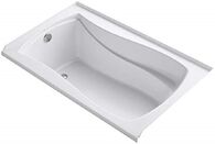 MARIPOSA® 60 X 36 INCHES ALCOVE BATHTUB WITH INTEGRAL FLANGE AND LEFT-HAND DRAIN, White, medium