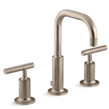 PURIST WIDESPREAD BATHROOM SINK FAUCET WITH LEVER HANDLES, 1.2 GPM, Vibrant Brushed Bronze, large