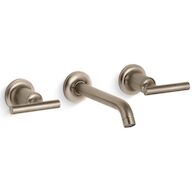 PURIST WIDESPREAD WALL-MOUNT BATHROOM SINK FAUCET TRIM WITH LEVER HANDLES, 1.2 GPM, Vibrant Brushed Bronze, medium