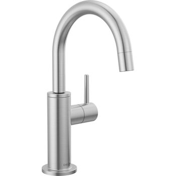 CONTEMPORARY ROUND BEVERAGE FAUCET, Arctic Stainless, large