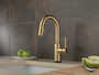 DELTA SINGLE HANDLE PULL-DOWN BAR/PREP FAUCET FEATURING TOUCH2O(R) TECHNOLOGY, Champagne Bronze, small