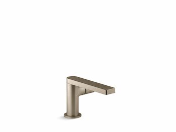 COMPOSED SINGLE-HANDLE BATHROOM SINK FAUCET WITH CYLINDRICAL HANDLE, Vibrant Brushed Bronze, large