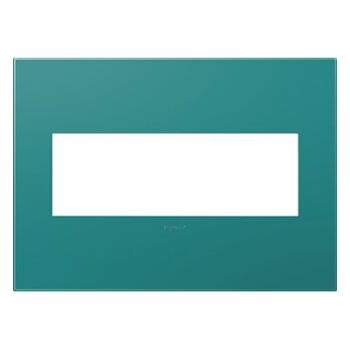 ADORNE 3-GANG PLASTIC WALL PLATE, Turquoise, large
