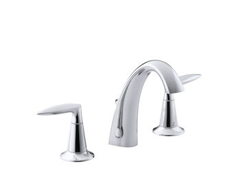 ALTEO(R) WIDESPREAD BATHROOM SINK FAUCET WITH LEVER HANDLES, Polished Chrome, large