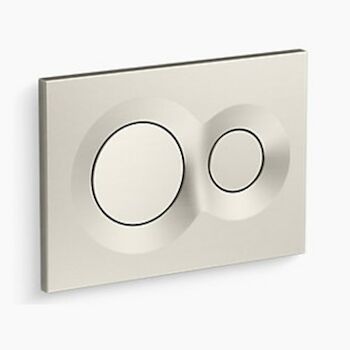 LYNK(TM) FLUSH ACTUATOR PLATE FOR 2-INCHX 4-INCH IN-WALL TANK AND CARRIER SYSTEM, Vibrant Brushed Nickel, large