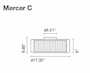 MERCER C 2-LIGHT FLUSH MOUNT LIGHT, A89-FM, , small