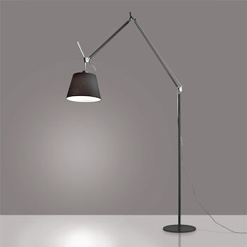 TOLOMEO MEGA LED FLOOR LAMP WITH 12-INCH DIFFUSER, Black, large