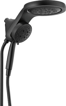 HYDRORAIN® H2OKINETIC® 5-SETTING TWO-IN-ONE SHOWER HEAD, Matte Black, large