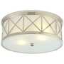 MONTPELIER LARGE 3 LIGHT FLUSH MOUNT WITH FROSTED GLASS, Polished Nickel, small