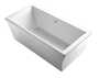 STARGAZE® 72 X 36 INCHES FREESTANDING BATHTUB WITH FLUTED SHROUD AND CENTER DRAIN, White, small