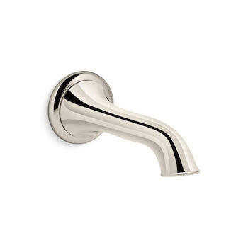 ARTIFACTS WALL-MOUNT BATH SPOUT WITH FLARE DESIGN, Vibrant Polished Nickel, large