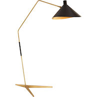 AERIN MAYOTTE 1-LIGHT 71-INCH FLOOR LAMP, Black and Brass, medium