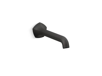 OCCASION™ WALL-MOUNT BATHROOM SINK FAUCET SPOUT WITH STRAIGHT DESIGN, Matte Black, large