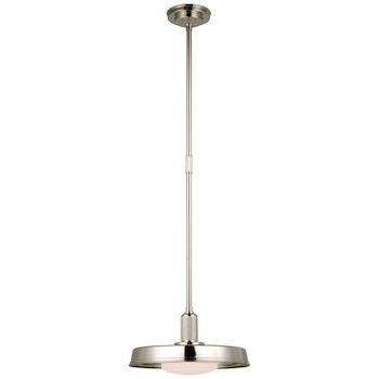 RUHLMANN 14-INCH FACTORY PENDANT, Polished Nickel, large