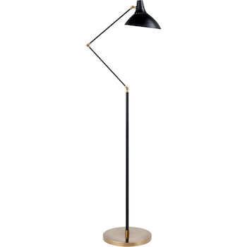 AERIN CHARLTON 1-LIGHT 51-INCH FLOOR LAMP, Black and Brass, large