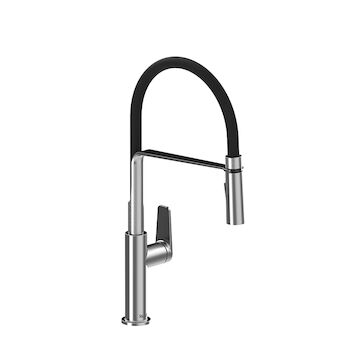 MYTHIC KITCHEN FAUCET WITH 2-JET HAND SPRAY, Stainless Steel, large
