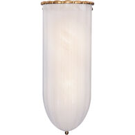 AERIN ROSEHILL 2-LIGHT 6-INCH LINEAR WALL SCONCE LIGHT WITH WHITE GLASS SHADE, Hand-Rubbed Antique Brass, medium
