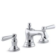 BANCROFT WIDESPREAD BATHROOM SINK FAUCET WITH METAL LEVER HANDLES, Polished Chrome, medium