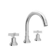 LOMBARDIA® WIDESPREAD LAVATORY FAUCET WITH C-SPOUT (CROSS HANDLE), Polished Chrome, medium