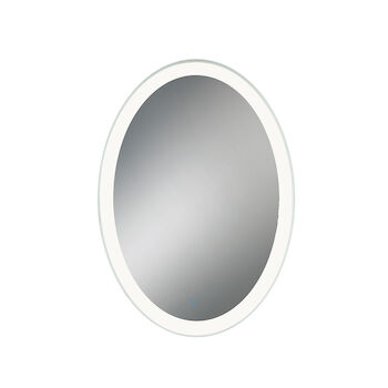 25X35-INCH OVAL EDGELIT MIRROR WITH 3000K LED LIGHT AND TOUCH SENSOR SWITCH, 31483, Silver, large