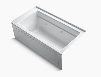 ARCHER® 60 X 32 INCHES ALCOVE WHIRLPOOL WITH INTEGRAL APRON AND INTEGRAL FLANGE, RIGHT-HAND DRAIN, White, large
