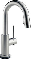 DELTA SINGLE HANDLE PULL-DOWN BAR/PREP FAUCET FEATURING TOUCH2O(R) TECHNOLOGY, Arctic Stainless, medium