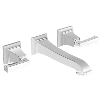 TOWN SQUARE S TWO HANDLE WALL MOUNT FAUCET, Chrome, large