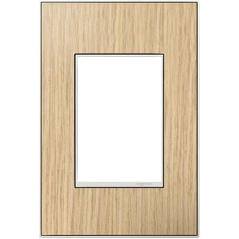 ADORNE 1-GANG+ REAL MATERIAL WALL PLATE, French Oak, large