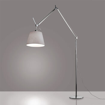 TOLOMEO MEGA LED FLOOR LAMP WITH 17-INCH DIFFUSER, Aluminum/Fiber, large