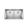 QUATRUS R15 UNDERMOUNT DOUBLE BOWL SINK, Stainless Steel, small