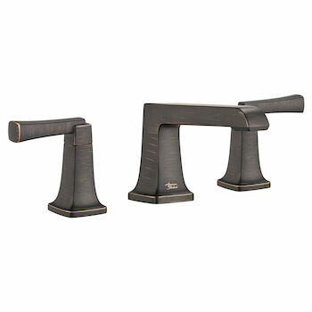 TOWNSEND 8-INCH WIDESPREAD 2-HANDLES BATHROOM FAUCET WITH LEVER HANDLES, Legacy Bronze, large