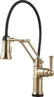 ARTESSO SINGLE HANDLE ARTICULATING ARM KITCHEN FAUCET WITH SMARTTOUCH TECHNOLOGY, Brilliance Luxe Gold, medium