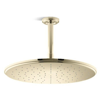 FOUNDATIONS AIR-INDUCTION LARGE CONTEMPORARY RAIN SHOWERHEAD, French Gold, large