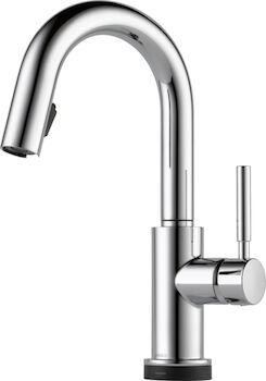 BRIZO SINGLE HANDLE SINGLE HOLE PULL-DOWN BAR/PREP WITH SMARTTOUCH(R) TECHNOLOGY, Chrome, large
