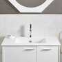 IRON PLAINS® DROP IN/UNDERMOUNT BATHROOM SINK, White, small