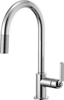 LITZE PULL-DOWN FAUCET WITH ARC SPOUT AND INDUSTRIAL HANDLE, Chrome, large