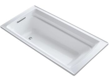 ARCHER® 72 X 36 INCHES DROP IN BATHTUB, White, large