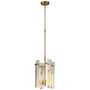MALIK 12-INCH SMALL LED CHANDELIER, Hand-Rubbed Antique Brass, small