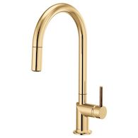 ODIN PULL-DOWN FAUCET WITH ARC SPOUT - LESS HANDLE, Brilliance Polished Gold, medium