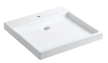 PURIST® WADING POOL® FIRECLAY BATHROOM SINK WITH SINGLE FAUCET HOLE, White, large