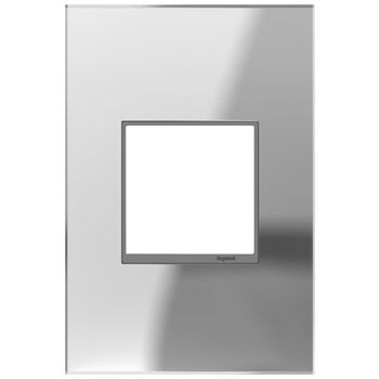 ADORNE 1-GANG REAL MATERIAL WALL PLATE, Mirror, large