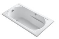 DEVONSHIRE® 60 X 32 INCHES DROP IN BUBBLEMASSAGE™ AIR BATHTUB WITH HEATER, White, medium