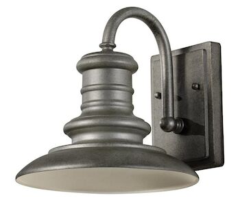 REDDING STATION 9-INCH ONE LIGHT LED OUTDOOR SCONCE, Tarnished Silver, large