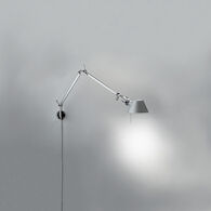 TOLOMEO MICRO LED WALL LAMP WITH S BRACKET, Aluminum, medium