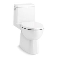 REACH COMFORT HEIGHT ONE-PIECE COMPACT ELONGATED 1.28 GPF CHAIR HEIGHT TOILET WITH QUIET-CLOSE™ SEAT, White, medium