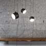 AIM SMALL - LED PENDANT LIGHT (SET OF 3 WITH MULTICANOPY) BY RONAN AND ERWAN BOUROULLEC, Black, small