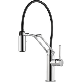 SOLNA® SINGLE HANDLE ARTICULATING KITCHEN FAUCET, Chrome, large