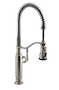 TOURNANT SEMI-PROFESSIONAL KITCHEN SINK FAUCET WITH THREE-FUNCTION SPRAYHEAD, Vibrant Stainless, small