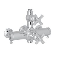 PALLADIAN® EXPOSED THERM VALVE WITH VOLUME AND TEMPERATURE CONTROL (CROSS HANDLE), Polished Chrome, medium