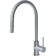 CUBE 16.25" SINGLE HANDLE PULL-DOWN KITCHEN FAUCET, Stainless Steel, medium